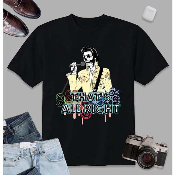 Gildan Other - Elvis Presley Skull Classic T Shirt